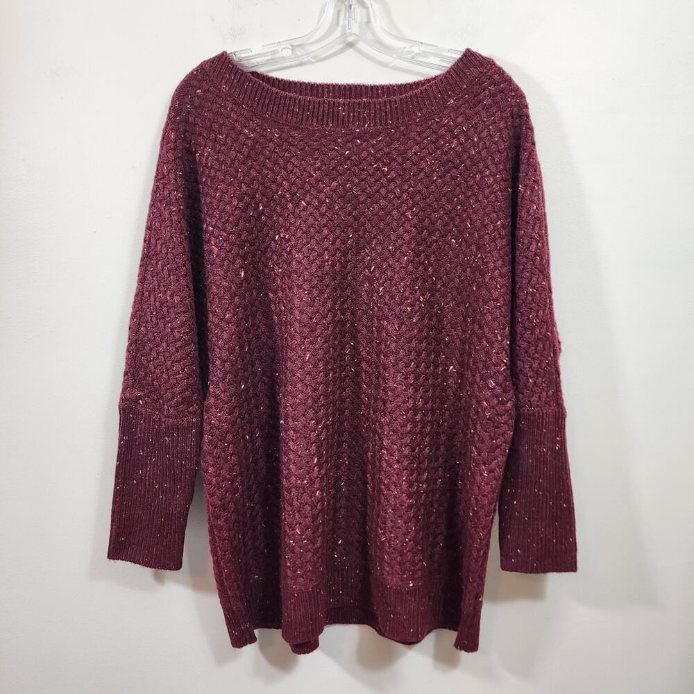 Lane‎ Bryant basket weave open knit long sleeve sweater woman's size 14 / 16
